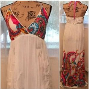 Charming Charlie ribbon maxi dress L